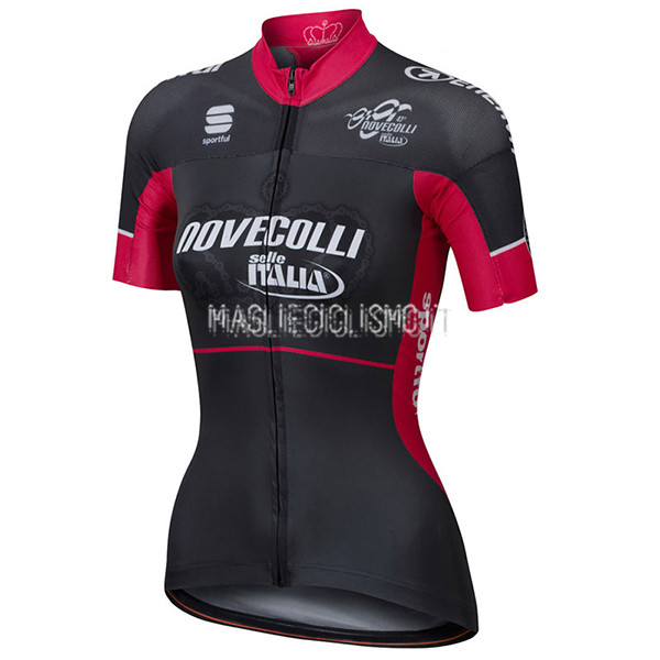 Maglia Donne Nove Colli 2017 Nero e Rosso